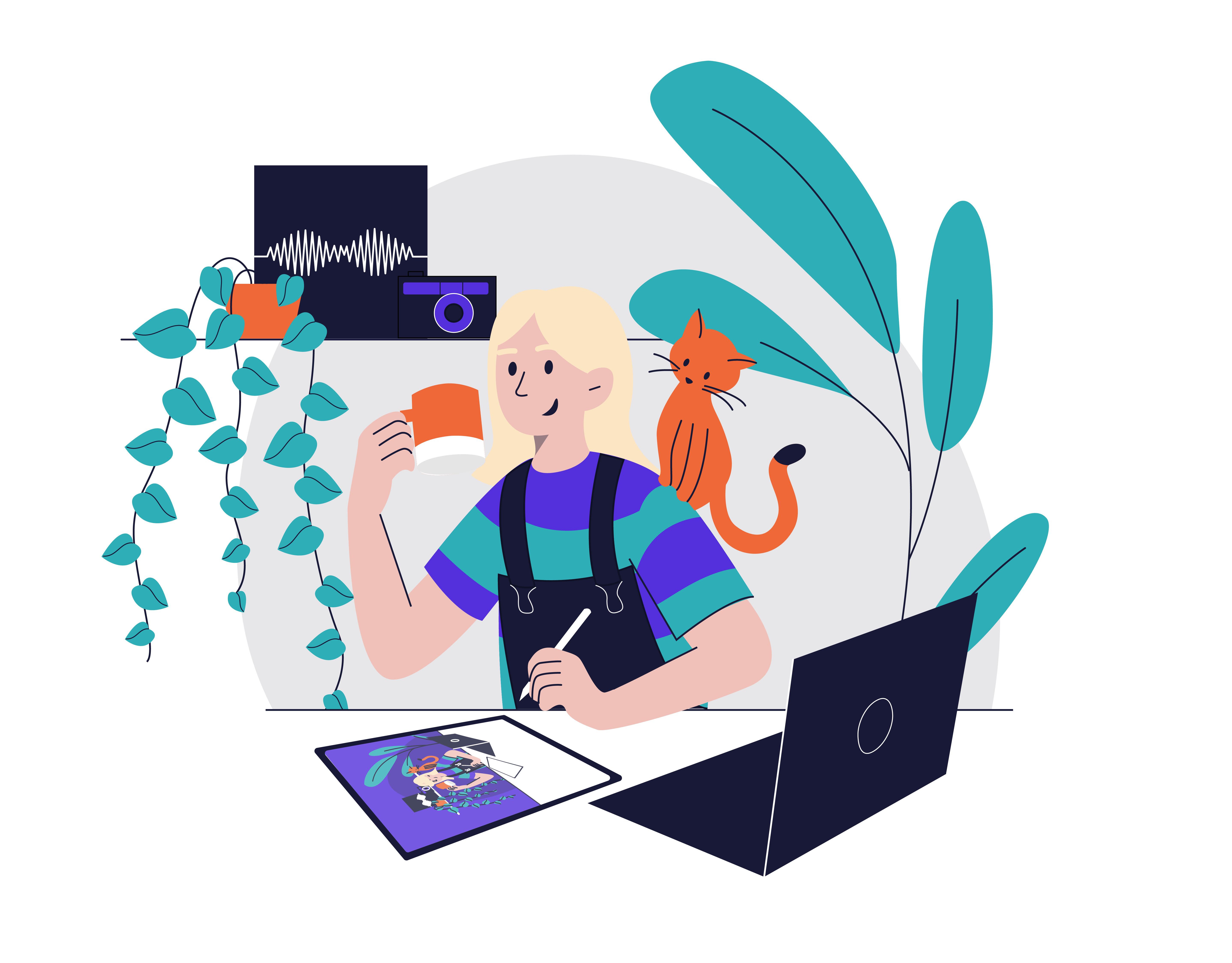 Illustratie zelfportret