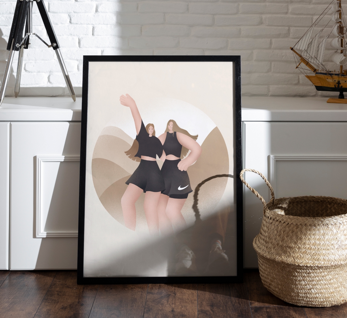 illustratie vriendinnen